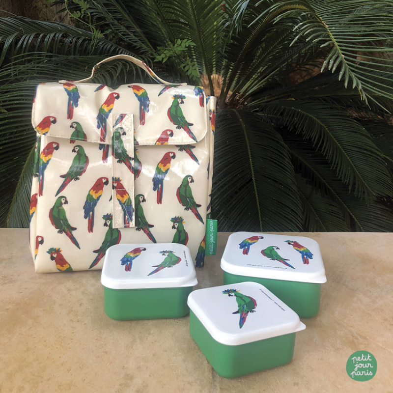 Set de 3 lunch box les perroquets (Petit Jour) - Couverture