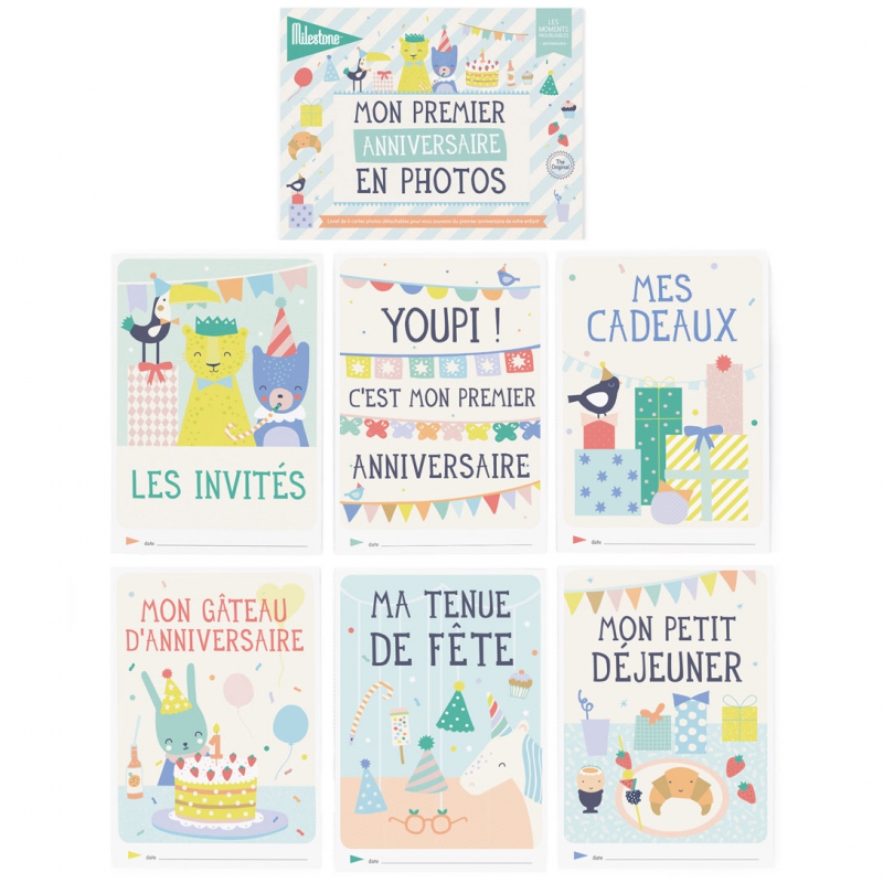 Cartes Etapes Mon Premier Anniversaire En Photos 6 Cartes