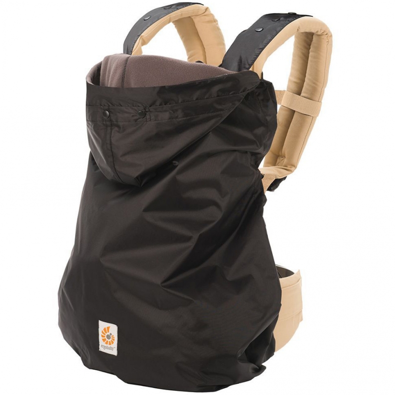 Impermeable Noir Doublure Polaire Pour Porte Bebe