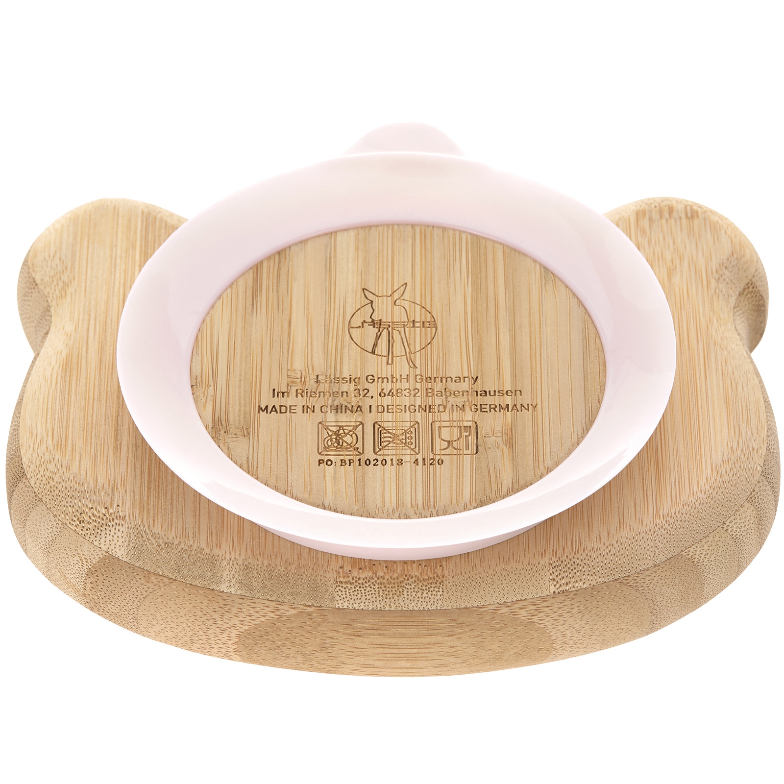 en bambou Ventouse en silicone antidérapante/Platter Little Chums Mouse Visiter la boutique LässigLÄSSIG Assiette en bois pour enfants Assiette à goûter pour enfants rose 