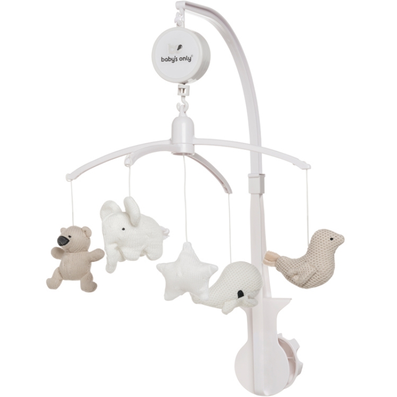 Mobile Berceau Musical Lumineux Animaux Océan - Projecteur Étoiles + Hochet - Aide Au Sommeil Bébé 0-12 Mois