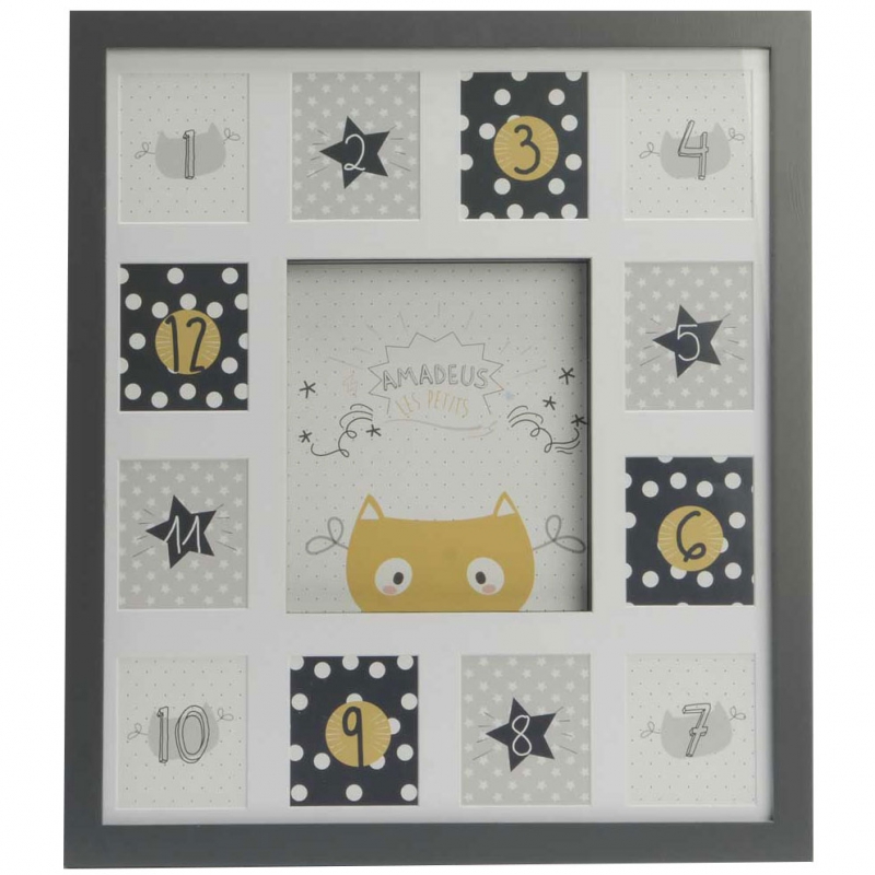 Meilo Cadre Photo Argile Empreinte Main - Kit Moulage Bébé Baptême Bois