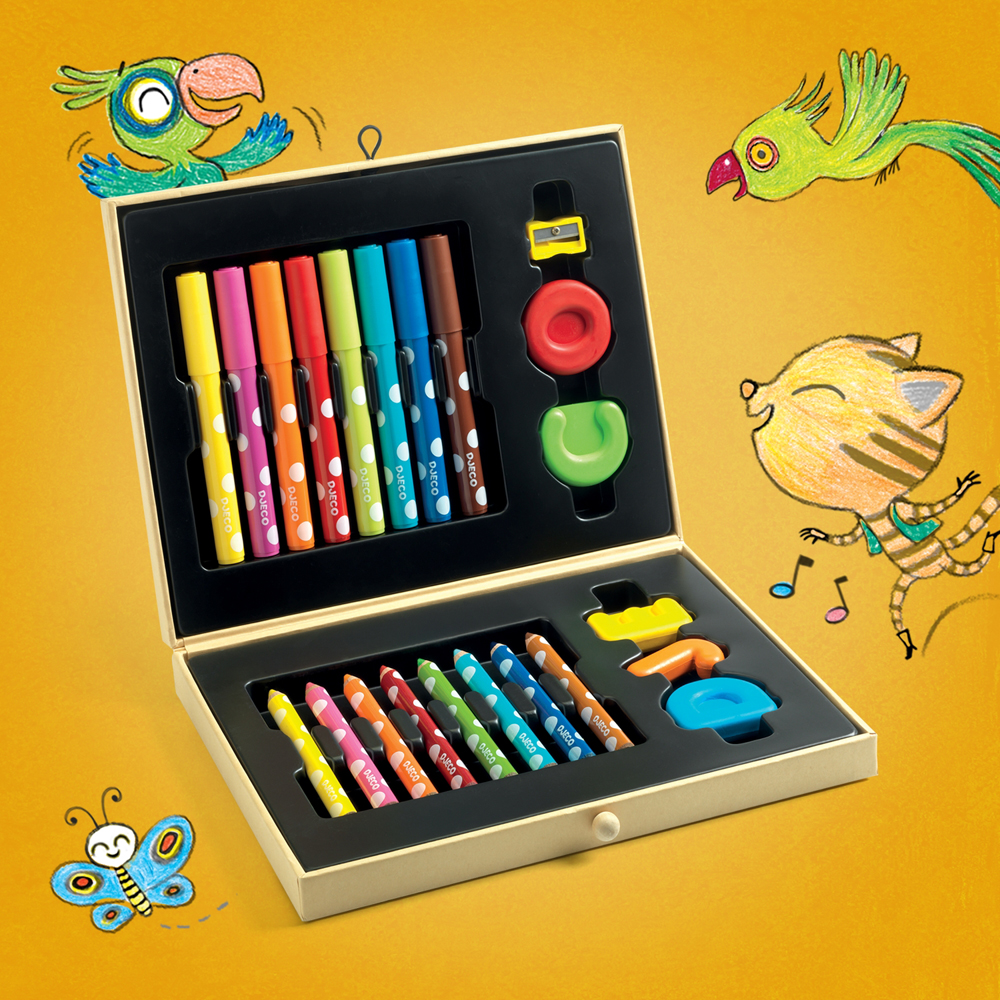 Malette de coloriage et de dessin pour les enfants - Djeco - LaPouleAPois