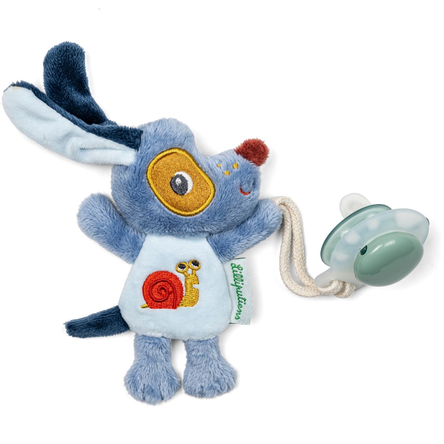 Doudou attache sucette Jules Mini ami de la nuit