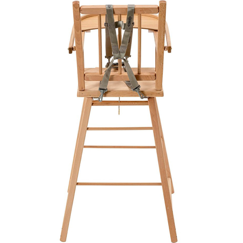 Chaise haute traditionnelle André vernis naturel (Combelle) - Image 5