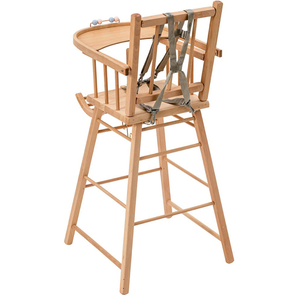 Chaise haute traditionnelle André vernis naturel (Combelle) - Image 6
